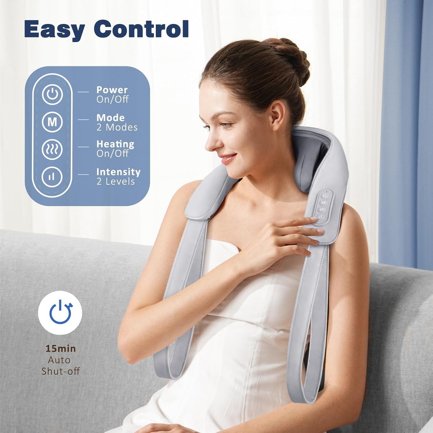 SELLASTIC Neck and Back Massager, Neck Massager with Heating, Body Massager for Body Aches and Pains Relief, Electric Wearable 5D Cervical Neck Massage Machine for Deep Tissue Neck, Back, Shoulders, Waist and Legs